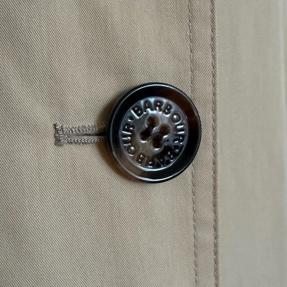 Barbour Beige Trench Coat with Button Details - Picture 6 of 9
